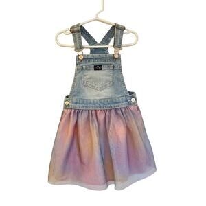 Jordache Denim Tutu Overalls sz 5T Skirted Denim Coveralls
